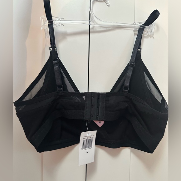 Black Mesh Cross Over Maternity Bra With Black Liner Sz MED NEW! - Picture 6 of 6